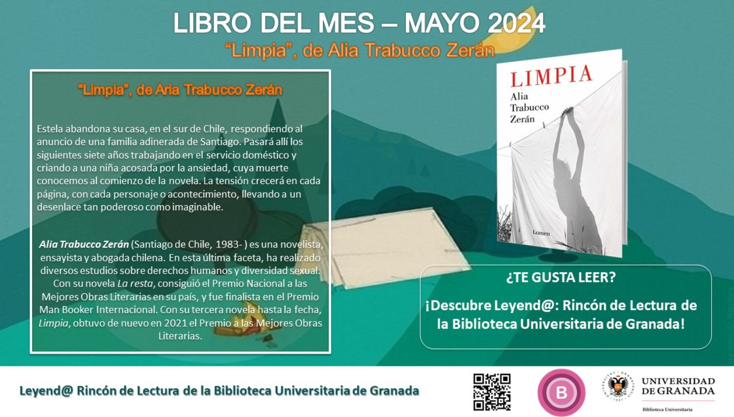 Leyend@, Rincón de Lectura: Libro para Mayo de 2024