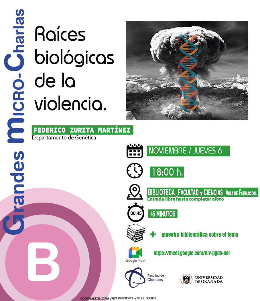 Raíces Biológicas de la Violencia. Micro-Charla. Biblioteca de la Facultad de Ciencias Raíces Biológicas de la Violencia. Micro-Charla. Biblioteca de la Facultad de Ciencias