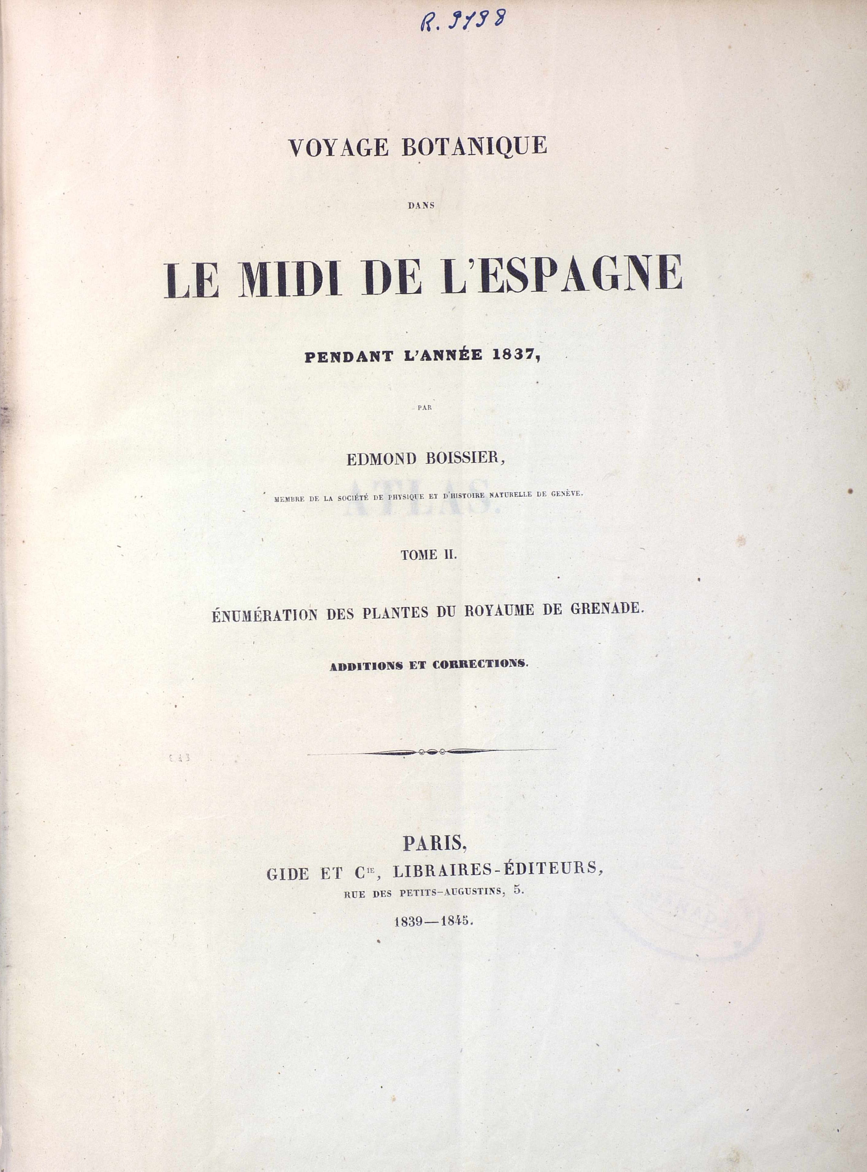 Boissier, Edmond Pierre,1810-1885