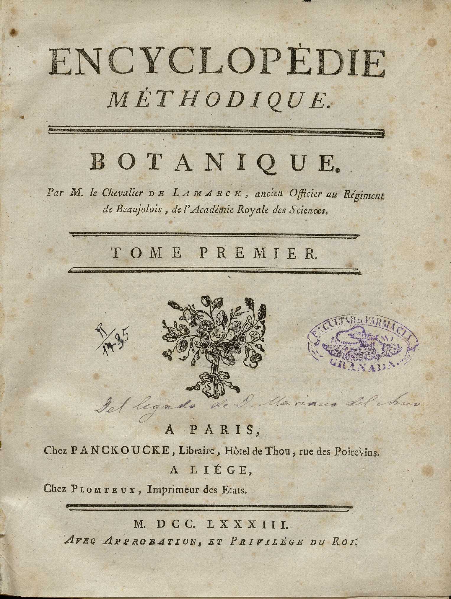 Lamarck, Jean-Baptiste de Monet de, 1744-1829