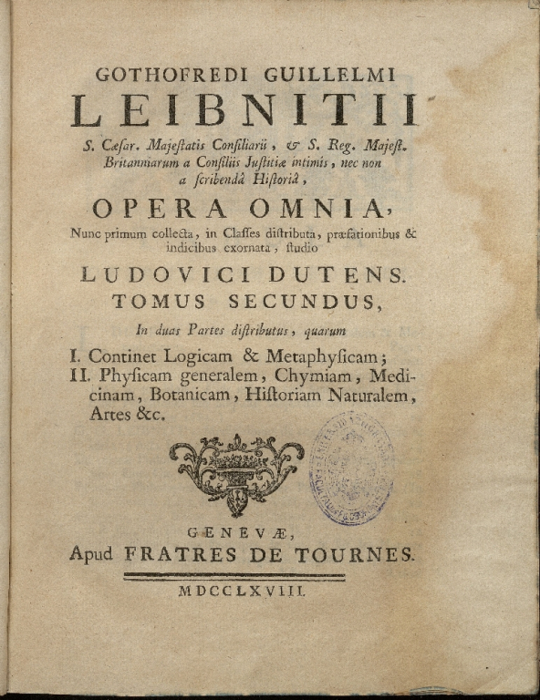 Opera omnia de Leibniz