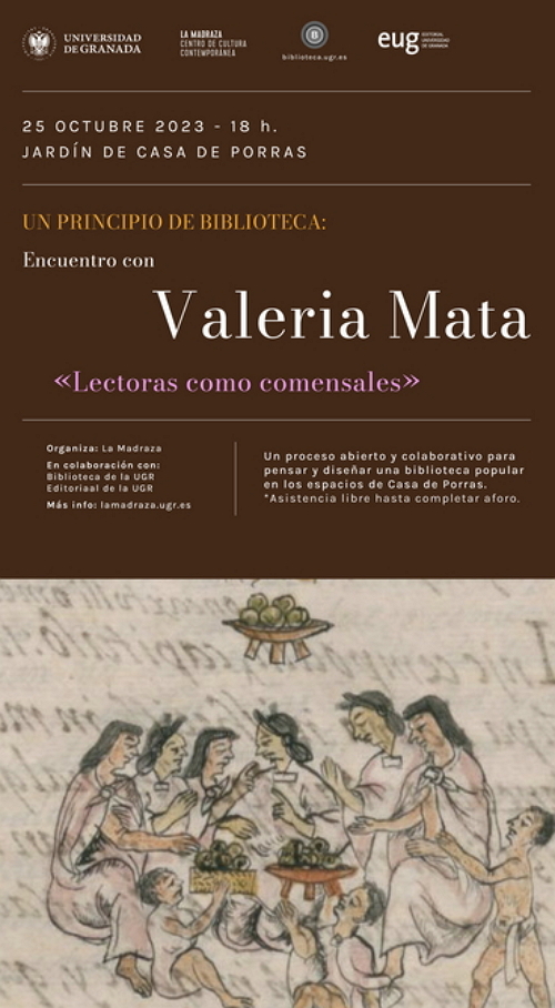 Un Principio de Biblioteca, Encuentro con Valeria Mata