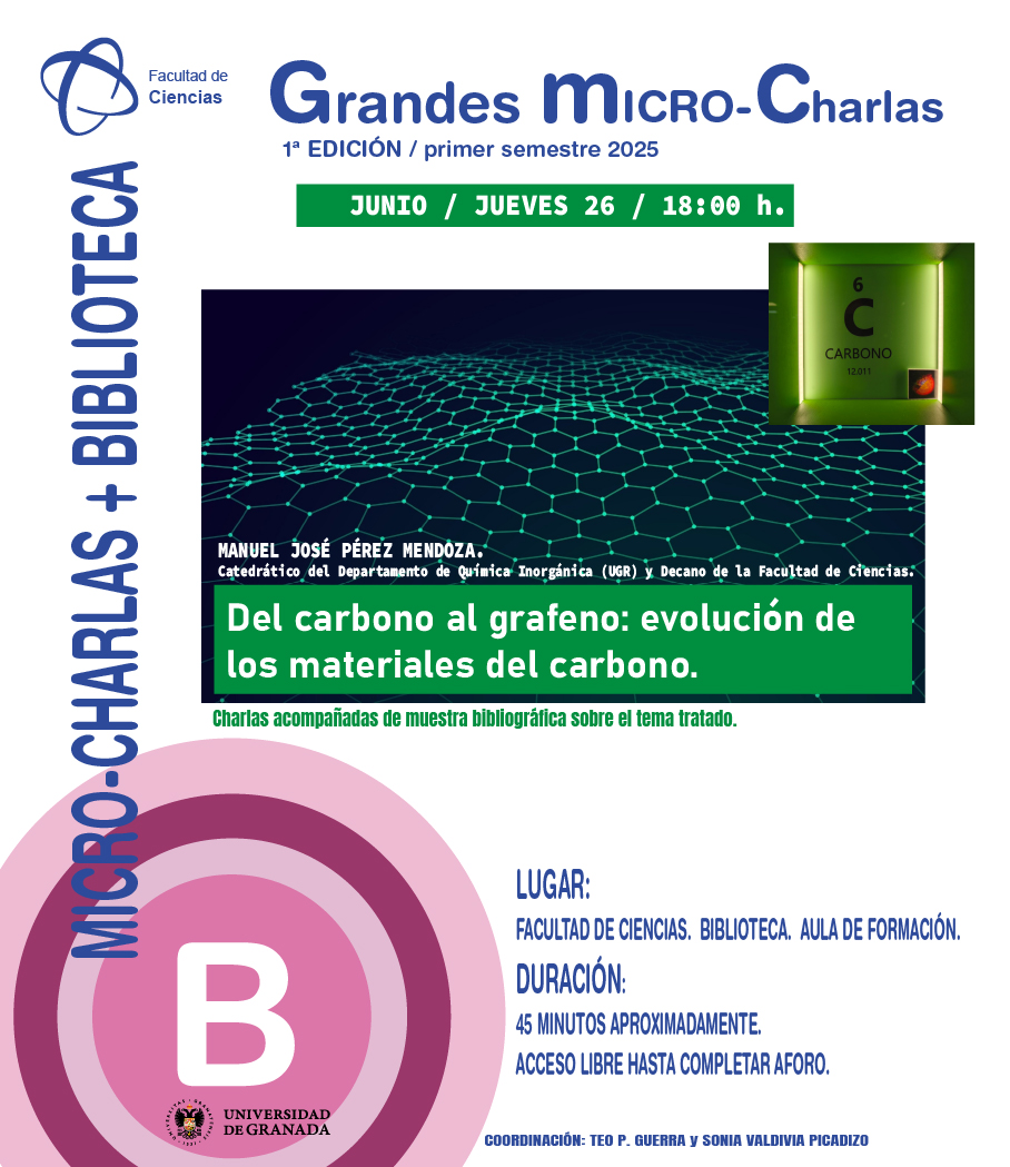 Del carbono al grafeno: evolución de los materiales del Carbono. Micro-Charla. Biblioteca F.Ciencias