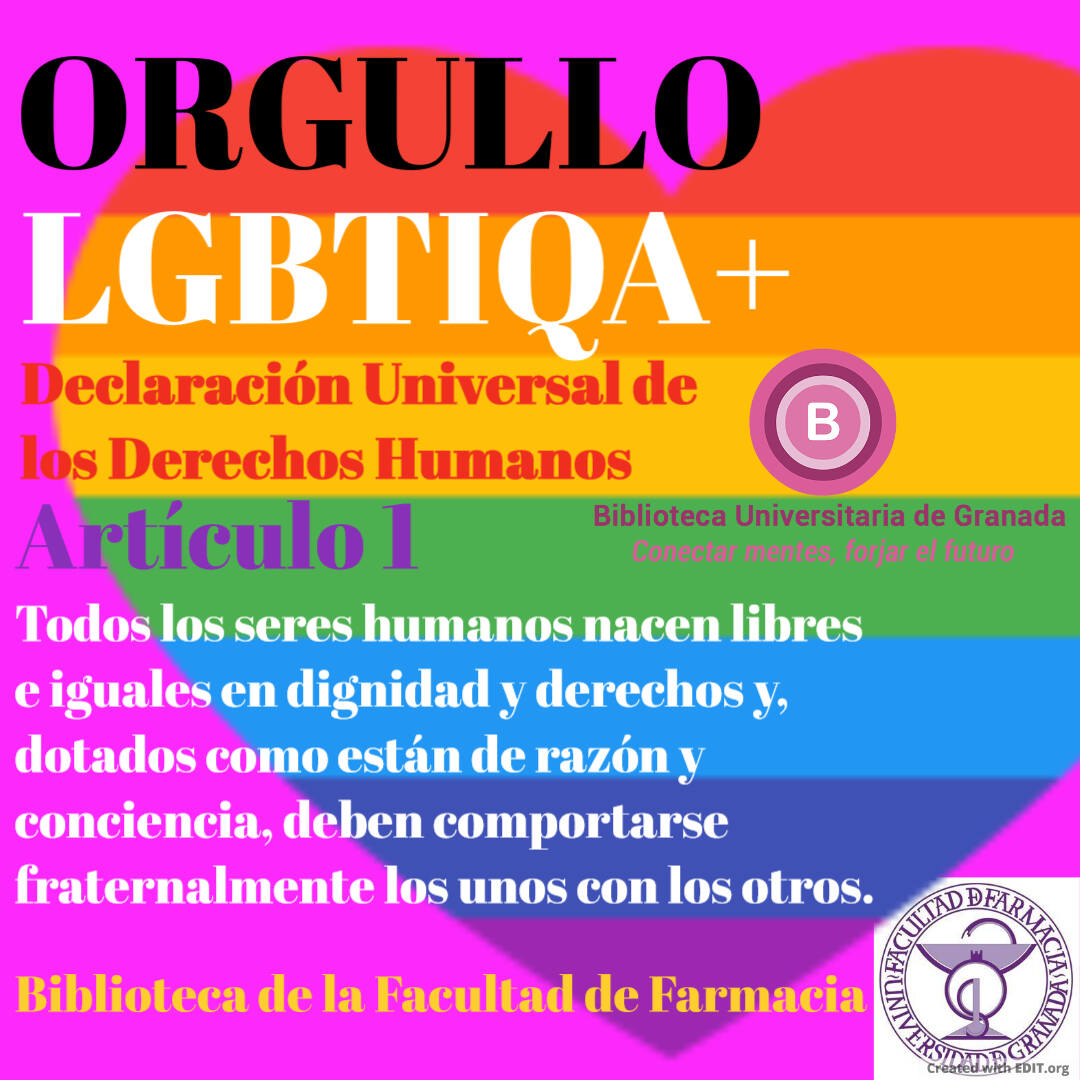Día Internacional del Orgullo LGBTIQA+ 2025. Biblioteca Facultad de Farmacia