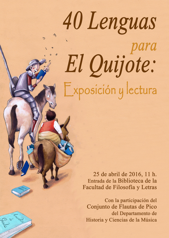 Cartel 40 lenguas para el Quijote