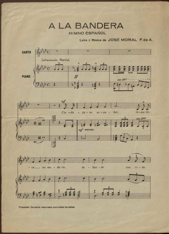 Día de la Bandera II República Partitura