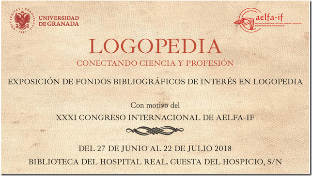 Cartel de la exposición Logopedia: conectando ciencia y profesión