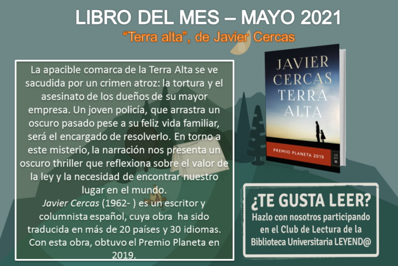 Terra Alta de Javier Cercas Descripción de la recomendación de mayo
