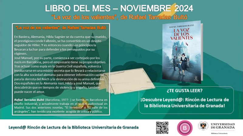 Leyend@, Rincón de Lectura: Libro para Noviembre de 2024 Leyend@, Rincón de Lectura: Libro para Noviembre de 2024