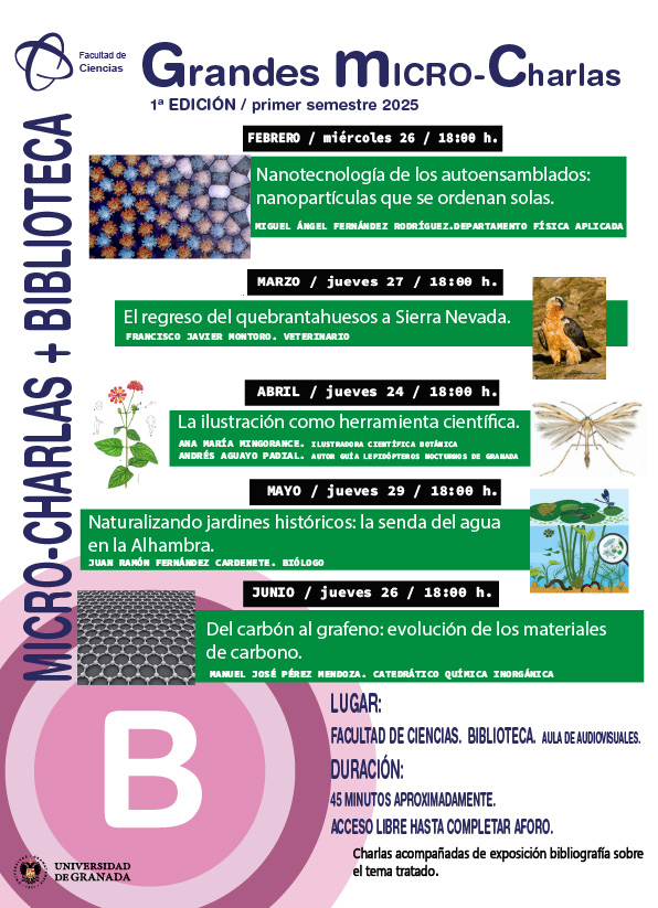 Explora un mundo de conocimiento en nuestras "Grandes Micro-Charlas". Biblioteca Facultad Ciencias Explora un mundo de conocimiento en nuestras "Grandes Micro-Charlas". Biblioteca Facultad Ciencias